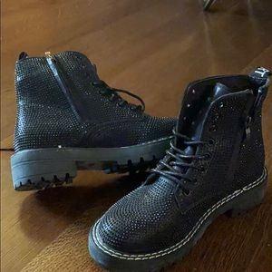 Black crystal boots size 5.5